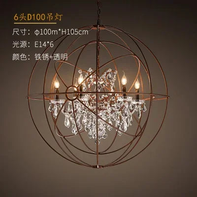 DecorBites™ Crystal Chandelier E14 LED Lustre for Living Room Bedroom Kitchen Island