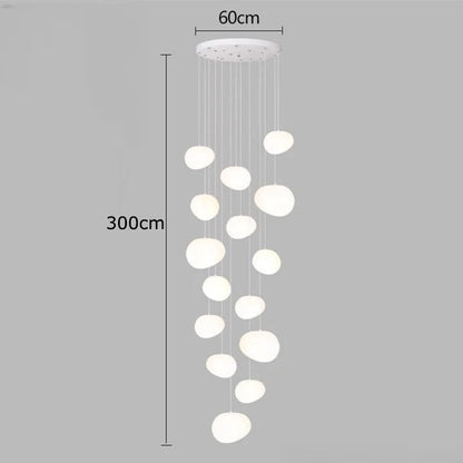 Lámpara colgante de cristal DecorBites™ para escalera, iluminación moderna para sala de estar