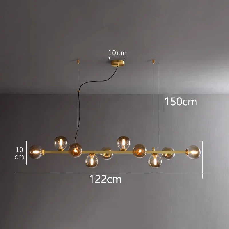Matte Black Nordic Chandelier