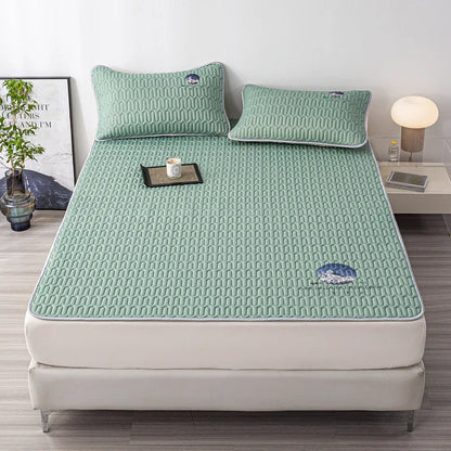 Juego de colchonetas de látex refrescantes DecorBites™ - Colchón acolchado grueso de verano y fundas de almohada