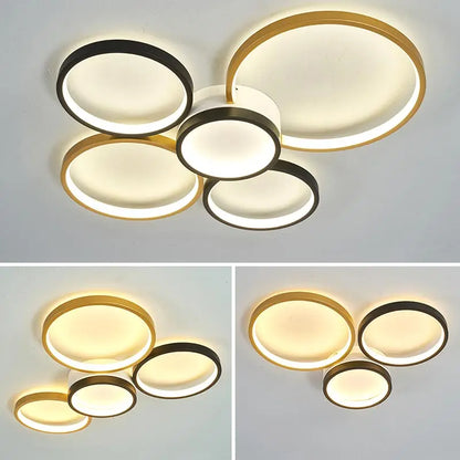 Lámpara de techo LED DecorBites™ con control remoto, color blanco, ideal para sala de estar, dormitorio o cocina.