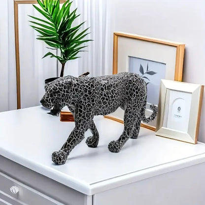 DecorBites™ Leopard Panther Resin Sculpture Collectible Figurine for Modern Home Decor