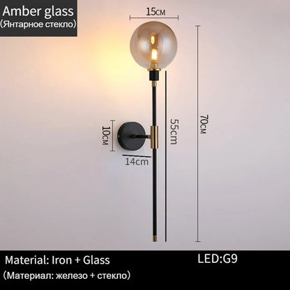 DecorBites™ Glass Ball Wall Lamp for Modern Home Decor & Lighting Fixture