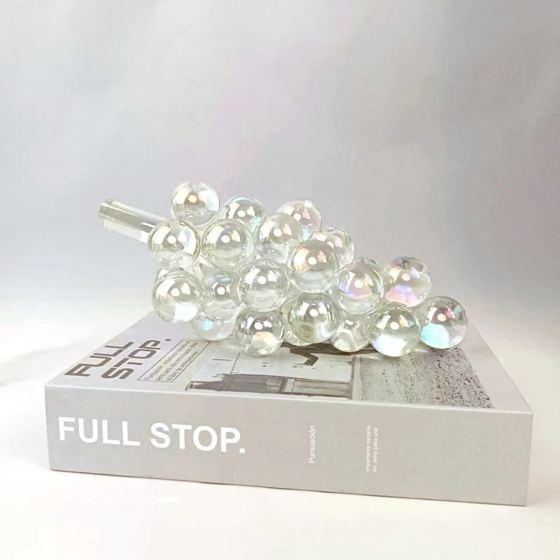 DecorBites™ Crystal Glass Geometric Grape Decor Figurine Gothica