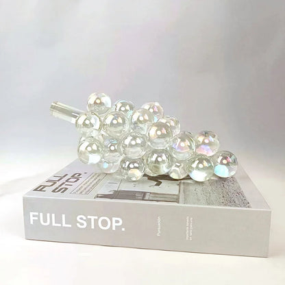 DecorBites™ Crystal Glass Geometric Grape Decor Figurine Gothica