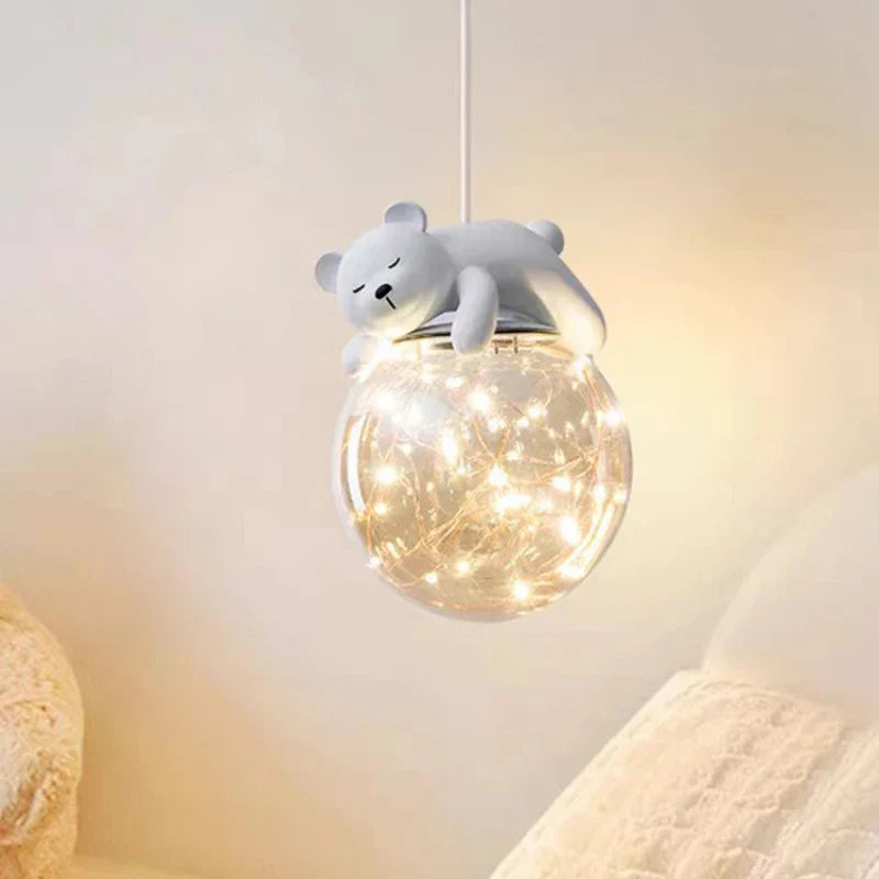 DecorBites™ Children's Room Animal LED Chandelier - Modern Glass Lights for Baby Boy Girl Bedroom