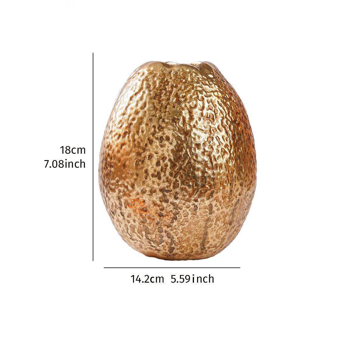 Gold Ceramic Fruit Vase