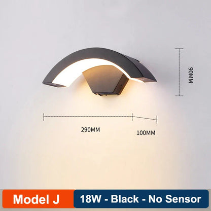 DecorBites™ LED Radar Induction Wall Lamp for Hotel Garden, Modern Balcony Lights