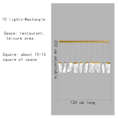 DecorBites™ LED Art Acrylic Pendant Light for Modern Luxury Staircase Chandelier