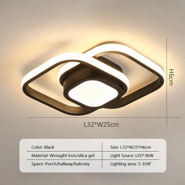 Decorbites™ Lámpara de Techo LED Moderna de Araña para Dormitorio, Decoración Interior, Iluminación de Montaje Superficial