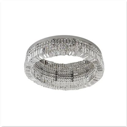 DecorBites™ Crystal LED Ceiling Light Chandelier for Bedroom, Modern Round Indoor Lighting