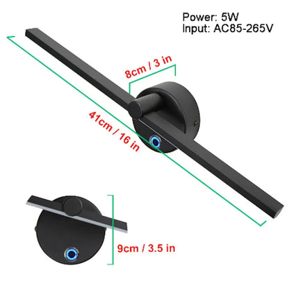 Aplique de pared lineal LED DecorBites™ con interruptor, rotación de 300°, 41 cm, diseño minimalista nórdico