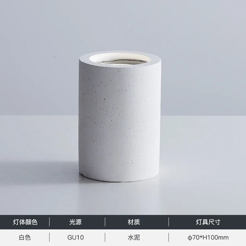 Foco empotrable LED redondo de cemento DecorBites™: Foco de techo minimalista para sala de estar y pasillo