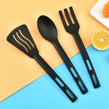 DecorBites™ Kitchen Utensils Set Silicone Spatula Slotted Spoon Portable Camping Cutlery