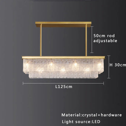 DecorBites™ Elegant Crystal Glass Chandelier for Luxury Home Decor