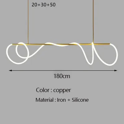 Lámpara colgante de manguera larga LED Decorbites™ para comedor, cocina o bar