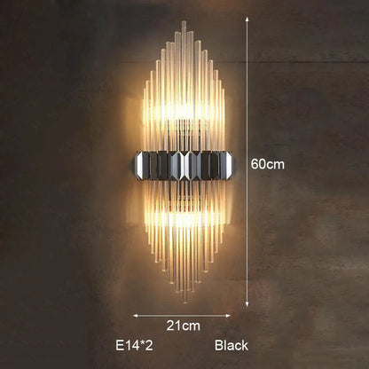 DecorBites™ Crystal Strip LED Wall Lamp for Living Room, Bedroom, Study, Balcony Lighting
