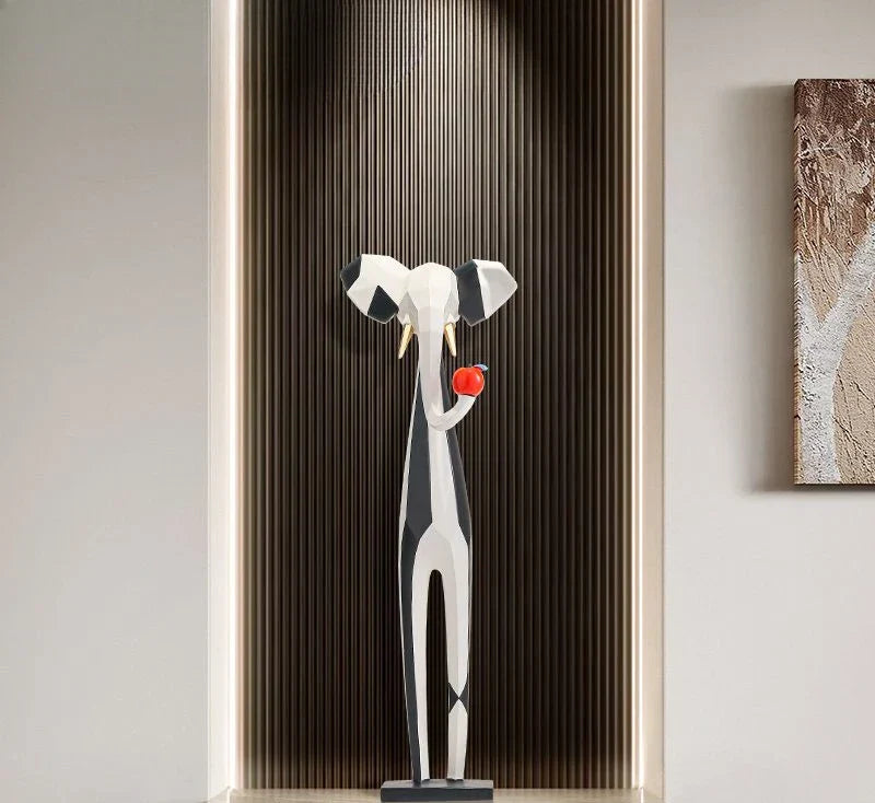 خزانة تلفزيون لغرفة المعيشة بتصميم فني تجريدي من DecorBites™، ديكور عصري فاخر، كبيرة ونحيفة