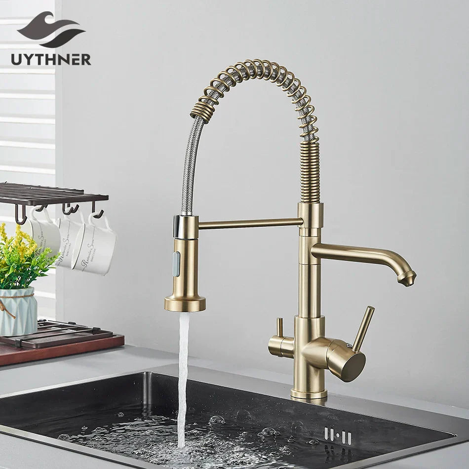 Decorbites™ Zweispundendüsen-Wasserfilterarmatur für sauberes Trinkwasser mit rotierender Reinigung