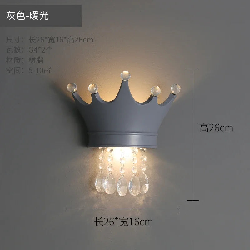 DecorBites™ Cute Resin Crystal Wall Sconce | Children's Room Decoration Light