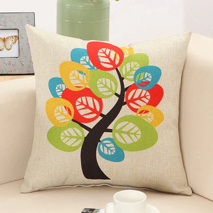 DecorBites™ Abstract Tree Flower Pattern Pillow Cover for Home Decor