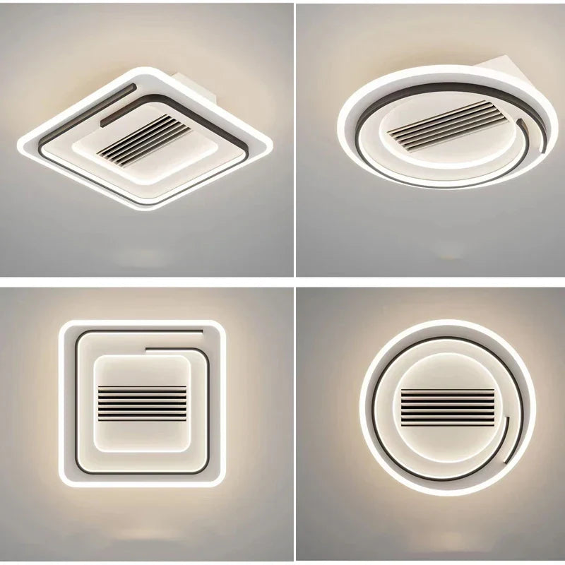 DecorBites™ LED Bladeless Ceiling Fan with Remote Control for Modern Living Room