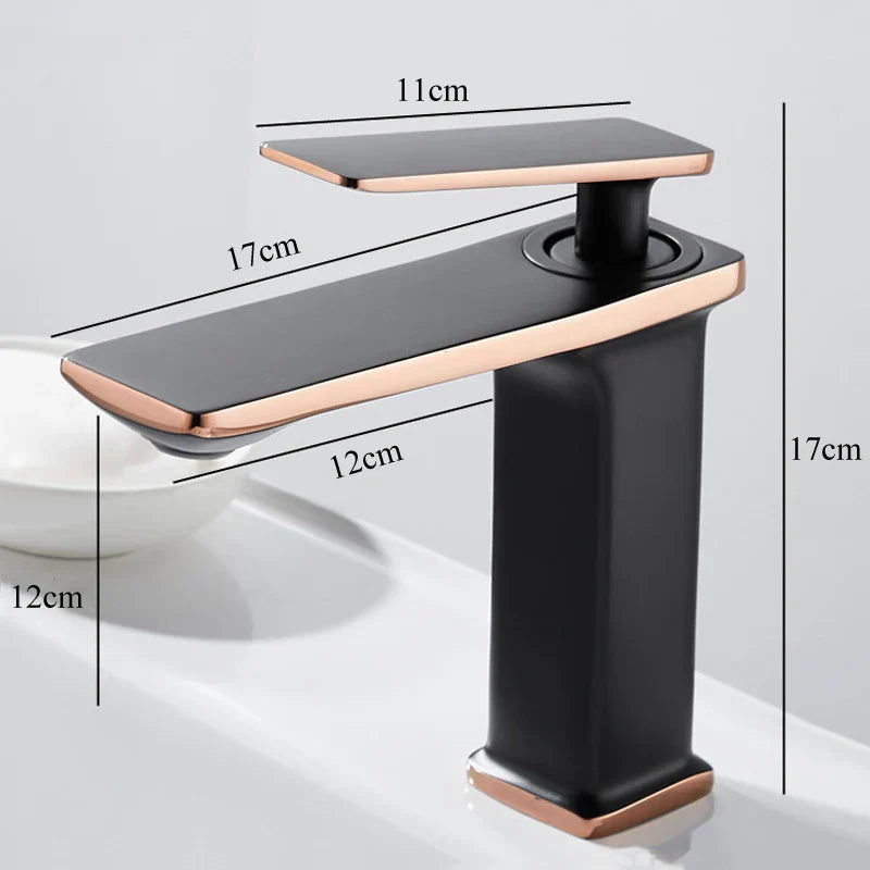 DecorBites™ Brass Basin Faucet: Single Handle Mixer Taps, Deck Mounted Bathroom Sink Faucets
