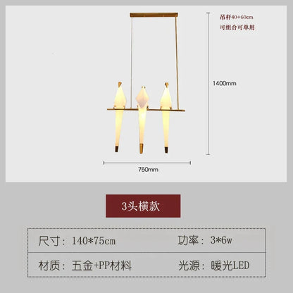 DecorBites™ Bird Design LED Hanging Chandelier for Dining and Living Spaces