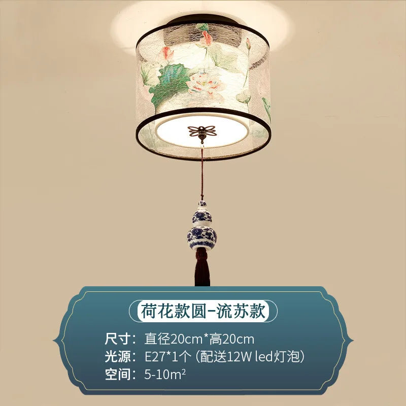 DecorBites™ Chinese Style Ceiling Lamp, Creative Warm Light for Hotel Villa Corridors