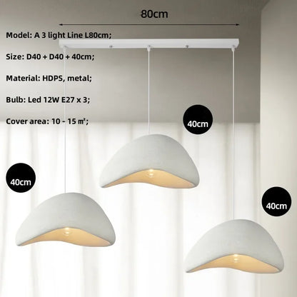 Lámpara de araña LED Wabi Sabi de DecorBites™: Lámpara colgante moderna y minimalista para el hogar, el comedor y la sala de estar.