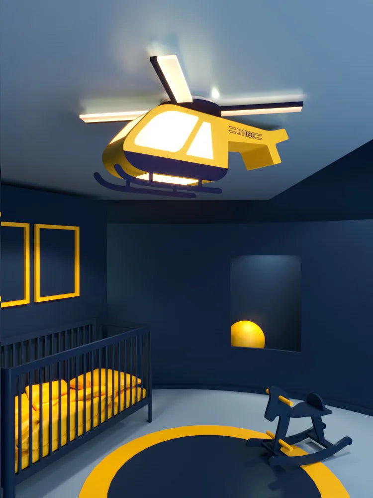 DecorBites™ Cartoon Helicopter Ceiling Fan Light for Children's Room