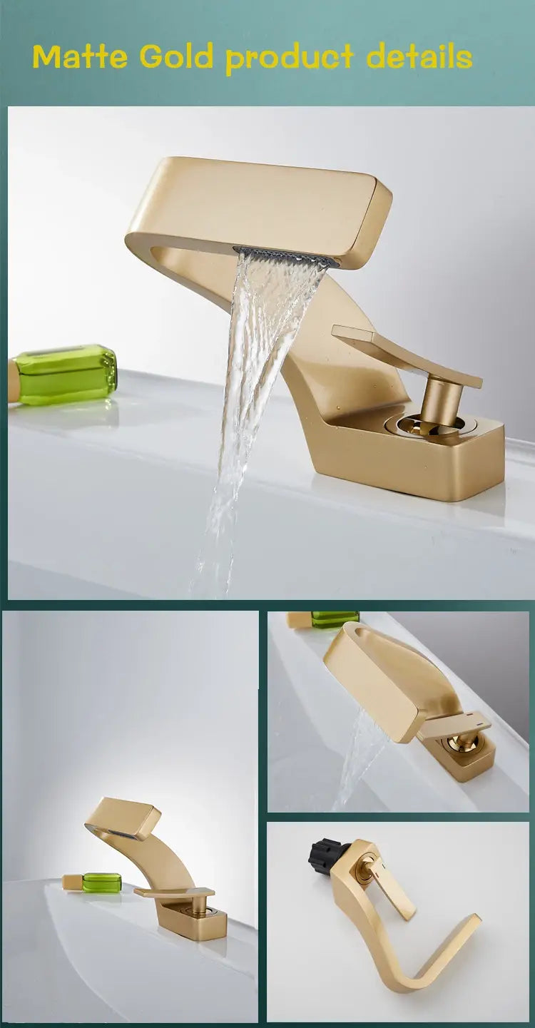 DecorBites™ Modern Black Bathroom Sink Faucet