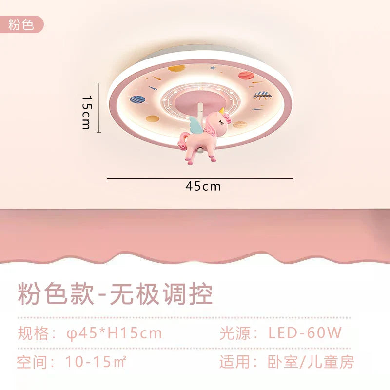 Lámpara de techo LED DecorBites™ de astronauta para habitación infantil - Diseño de dibujos animados azul