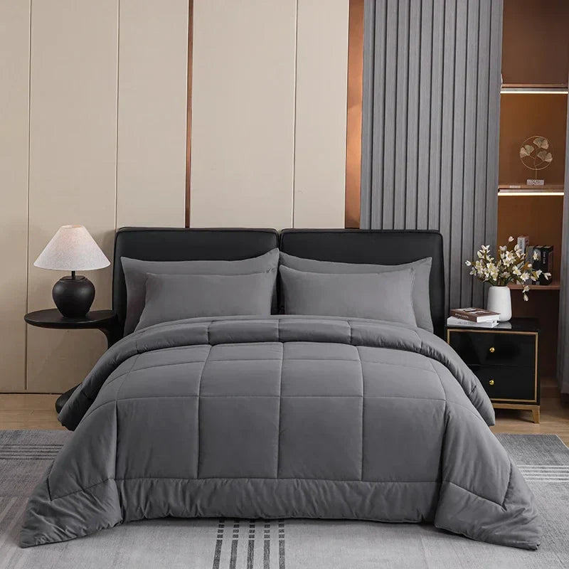 Decobites King Size Quilted Comforter: Soft, Breathable, Durable, Machine Washable Blanket