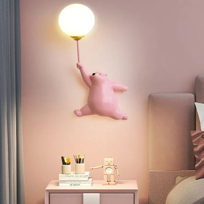 DecorBites™ Kids Bear Wall Light Moon Decor for Girl Bedroom