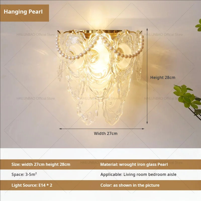 Lámpara de pared de cristal de lujo Decorbites™ para iluminación de pasillos, sala de estar, dormitorio y corredor