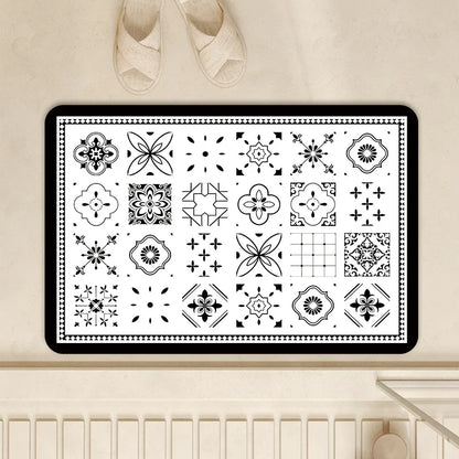 Decobites Diatom Ooze Absorbent Bathroom Mat: Vintage Style, Anti-Slip, Easy to Clean