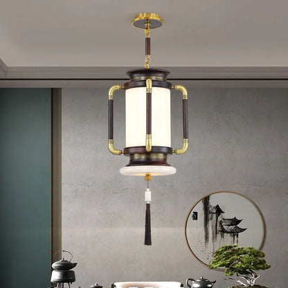 DecorBites™ Chinese Lantern Chandelier: Classic Living Room Tea House Retro Lighting Fixtures