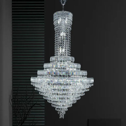DecorBites™ Crystal Chandelier: Luxury Modern Staircase & Living Room, Hotel & Villa Lighting