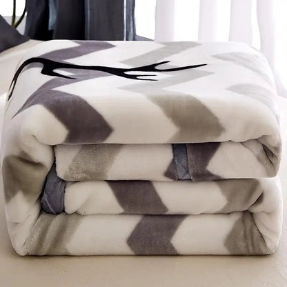 Decobites Winter Raschel Double Layered Flannel Blanket: Thick & Warm Bedding