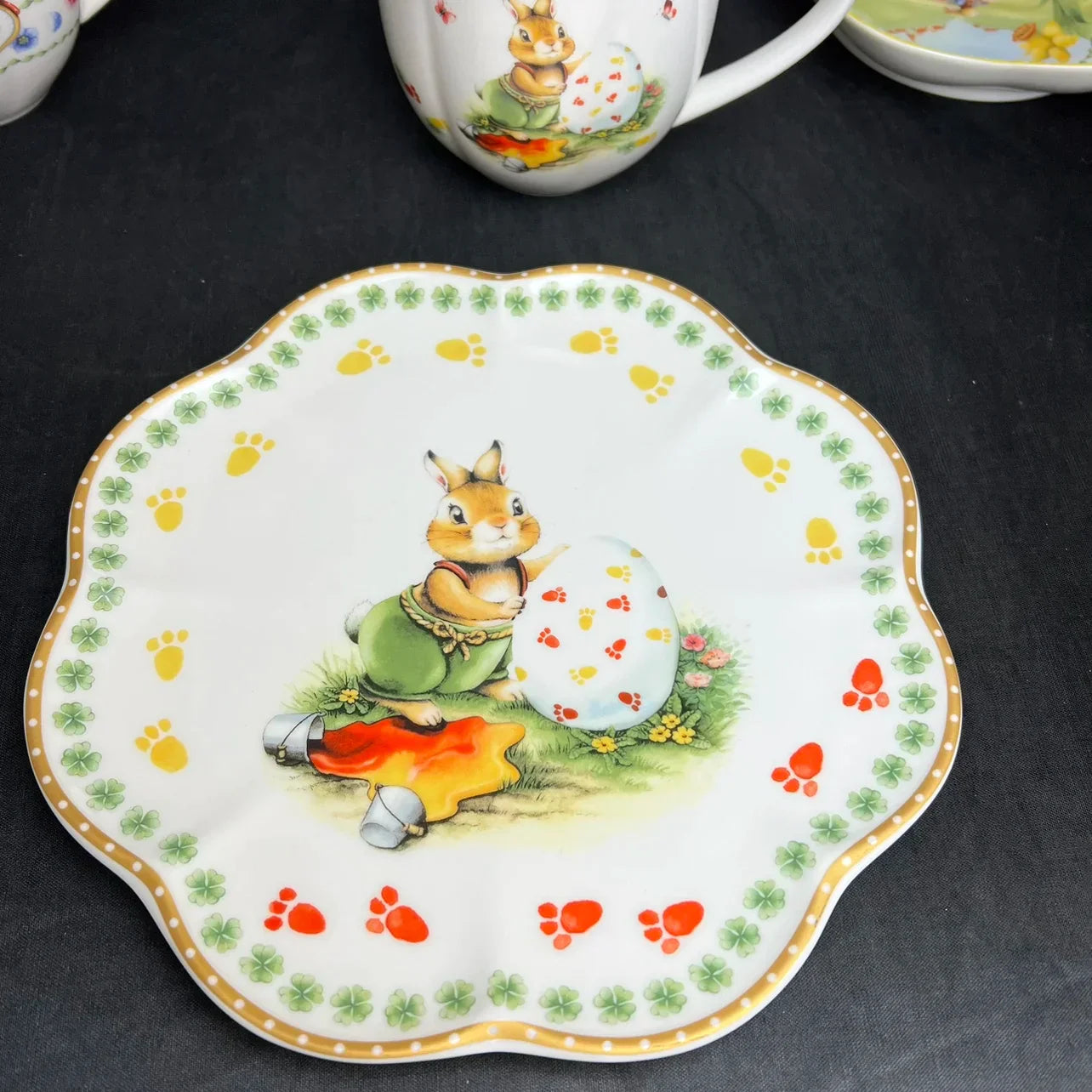 DecorBites™ Easter Tulip Dinnerware Set & Serving Pieces for Home Kitchen.