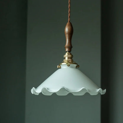 DecorBites™ Glass LED Pendant Flower Lampshade for Bedroom & Living Room Decor