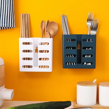 DecorBites™ Kitchen Utensils Organizer Rack - Wall-mounted Storage for Tableware and Cutlery