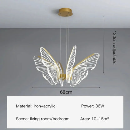 Lámparas de araña LED con forma de mariposa DecorBites™: Luminarias modernas para la decoración del hogar
