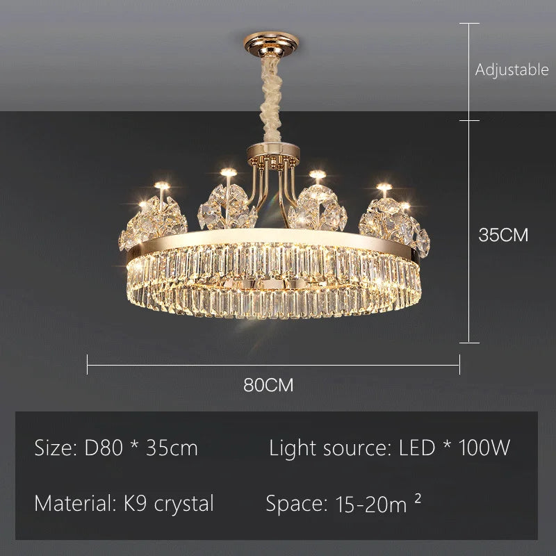 Lámpara de techo de cristal de lujo DecorBites™ - Elegante lámpara colgante para la sala de estar