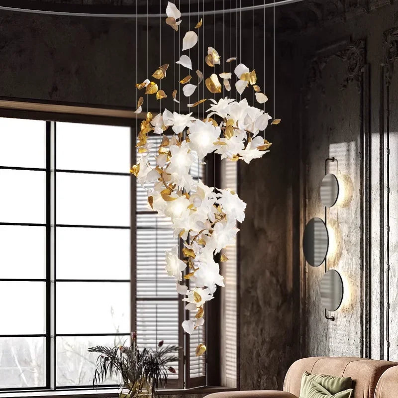 DecorBites™ Crystal Flower Luxury Chandelier for Home Decor