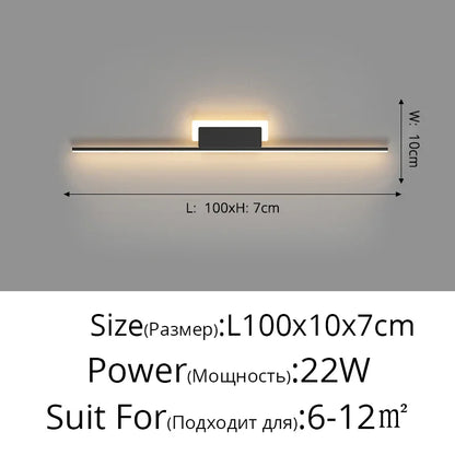 DecorBites™ LED Wall Lamp: Modern Long Line Design for Living Room, Bedroom, Hallway, Indoor Lighting