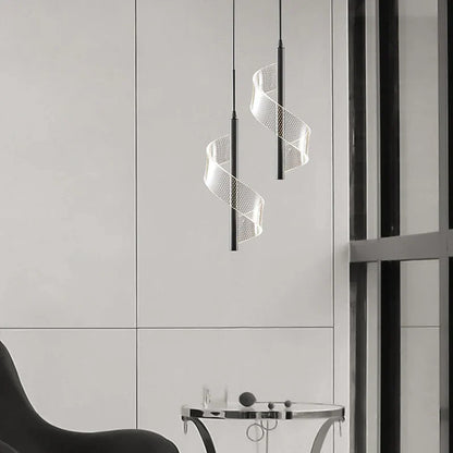 Modern Gold Pendant Light With Acrylic Shade