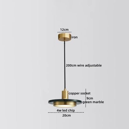 DecorBites™ LED Marble Pendant Lamp: Modern Luxury Hanging Light for Home, Restaurant & Bedroom