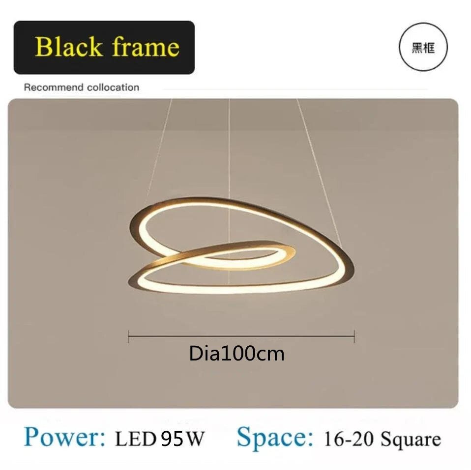 White LED Round Chandelier